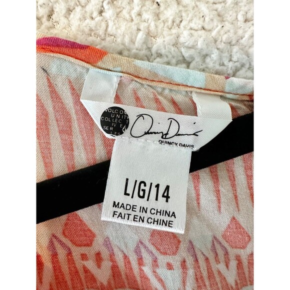 Volcom Quincy Davis Mini Dress Size‎ L Aztec Lightweight - Picture 7 of 12